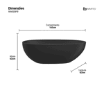 Banheira Campeche Pure Black (Fosca Colorida)