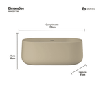 Banheira Camburi Tan White (Fosca Colorida)