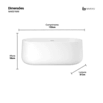 Banheira Camburi Matt White
