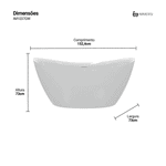 Banheira Atins  Glossy White