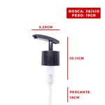 Valvula Pump Super Luxo 28/410 Dispensadora com Saia para Sabonete Liquido Shampoo Condicionador - Varias Cores