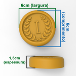 Forma de Silicone Coroa de Louro Letra