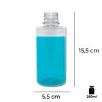 Frasco Pet Cilíndrico Reto 250ml 28/410 - Cristal