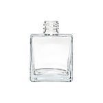 Frasco Vidro Cubo 250ml 28/410 - Branco Preto Cristal