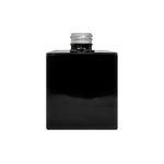 Frasco Vidro Cubo 250ml 28/410 - Branco Preto Cristal