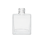 Frasco Vidro Cubo 250ml 28/410 - Branco Preto Cristal