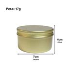 Pote de Alumínio 100ml com Tampa para Velas Cosméticos Escolha a Cor