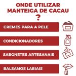 Manteiga de Cacau Refinada e Desodorizada 100g Sem Cheiro para Cosméticos