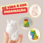 Unicórnio e Gesso Cru para Colorir DIY Mini Decorativo 5cm Lembrancinha Crianças