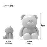 Urso Ursinho em Gesso 5cm Bichinho DIY para Lembrancinha Festa Crianças Chá de Bebê