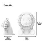 Leão Fofo Bichinho Peça em Gesso Safari Baby DIY 5cm para Aniversário Lembrancinha