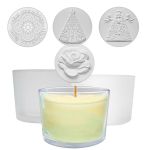 Tampa em Gesso para Copo Patê 4 Modelos para Vela Artesanal Sais de Banho