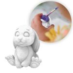 Coelho Coelhinho em Gesso 5cm para DIY Festa Páscoa Crianças