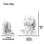 Coelho Coelhinho em Gesso 5cm para DIY Festa Páscoa Crianças