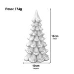 Árvore de Natal em Gesso 19cm Decoração Natalina Pinheiro Artesanal