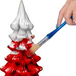 Árvore de Natal em Gesso 19cm Decoração Natalina Pinheiro Artesanal