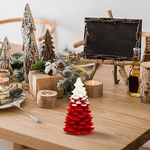 Árvore de Natal em Gesso 19cm Decoração Natalina Pinheiro Artesanal