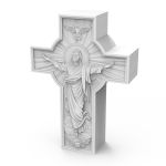 Cruz da Ascensão Jesus em Gesso Arte Sacra Religiosa para Decoração DIY