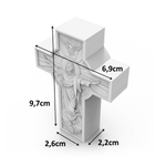 Cruz da Ascensão Jesus em Gesso Arte Sacra Religiosa para Decoração DIY