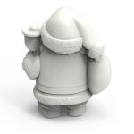 Peça em Gesso Papai Noel Com Sino 6cm Decoração de Natal DIY