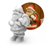 Papai Noel em Gesso 10cm Decoração De Natal Artesanal DIY