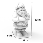 Papai Noel em Gesso 10cm Decoração De Natal Artesanal DIY