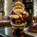 Papai Noel em Gesso 10cm Decoração De Natal Artesanal DIY