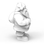 Papai Noel em Gesso 10cm Decoração De Natal Artesanal DIY