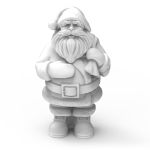 Papai Noel em Gesso 10cm Decoração De Natal Artesanal DIY