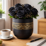 Vasos de Gesso com Tampa Pequeno, Médio E Grande para Decoração e Organização
