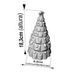 Árvore de Natal em Gesso 18cm Decorada Peça Grande para Artesanato e Decoração Natalina