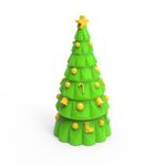Árvore de Natal em Gesso 18cm Decorada Peça Grande para Artesanato e Decoração Natalina
