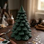 Peça de Gesso Arvore Geométrica de Natal 10cm