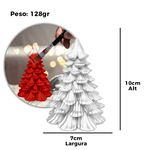 Peça de Gesso Arvore Geométrica de Natal 10cm