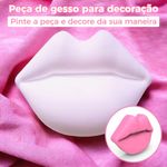 Lábios Boca Grande em Gesso para Decorar Parede