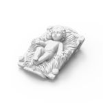 Peça em Gesso Menino Jesus na Manjedoura – Artesanato Religioso