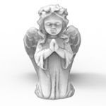Anjinho Orando em Gesso 6cm Lembrancinha Religiosa para Batizado e Decoração