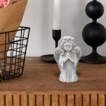 Anjinho Orando em Gesso 6cm Lembrancinha Religiosa para Batizado e Decoração