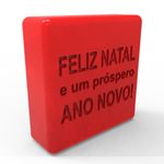 Molde de Silicone Barra Feliz Natal e Próspero Ano Novo