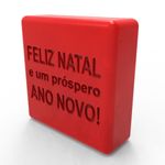 Molde de Silicone Barra Feliz Natal e Próspero Ano Novo