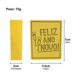 Molde de Silicone Barra Feliz Ano Novo com Taças