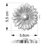 Forma de Silicone Margarida Com Furo Branco