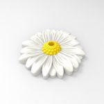 Forma de Silicone Margarida Com Furo Branco