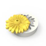 Forma de Silicone Margarida Com Furo Branco