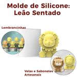 Molde de Silicone Leão Sentado 3D