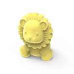 Molde de Silicone Leão Sentado 3D