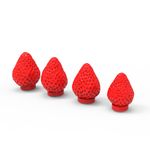 Molde de Silicone Fruta 4 Morangos Realista de Alta Definição