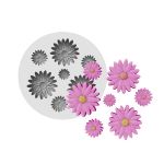 Forma de Silicone 7 Mini Margaridas de Alta Definição