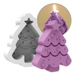 Molde de Silicone Árvore de Natal Clássico para Sabonetes Festivos, Velas E Enfeites de Gesso