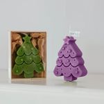 Molde de Silicone Árvore de Natal Clássico para Sabonetes Festivos, Velas E Enfeites de Gesso